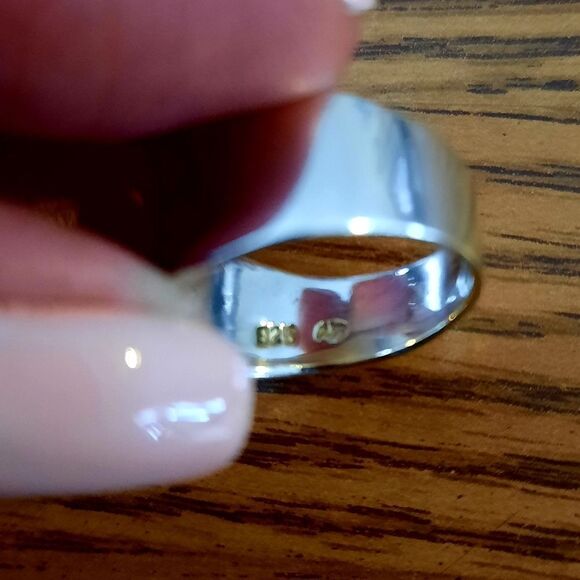 STERLING .925 Concave Ring Size 6.5 TIMELESS CHIC! - Picture 2 of 5
